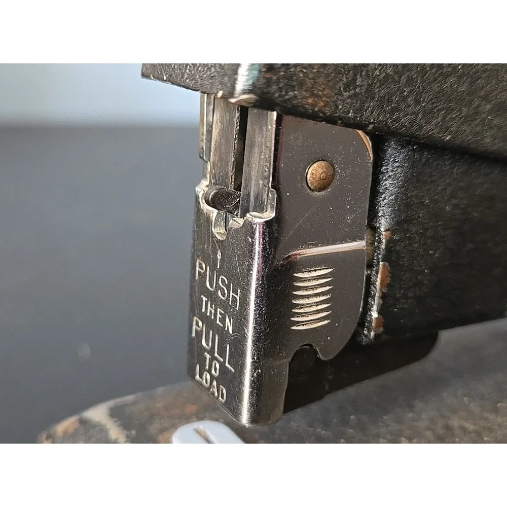 Vintage Retro 1940s Bostitch Heavy‎ Duty Steel Stapler Black Crackle